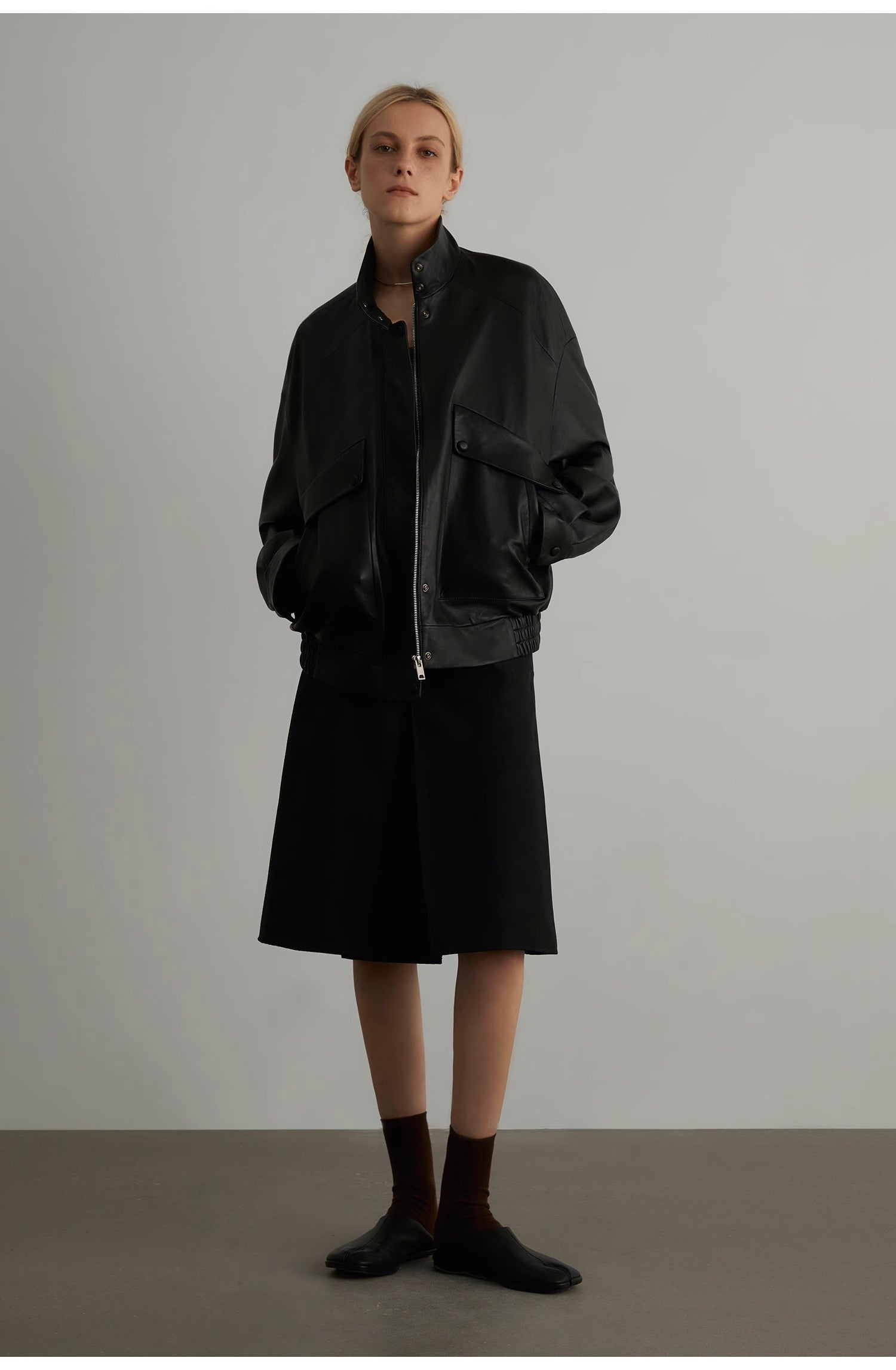 Fireladyfur Women's Genuine Sheep Leather Motorcycle Short Jacket