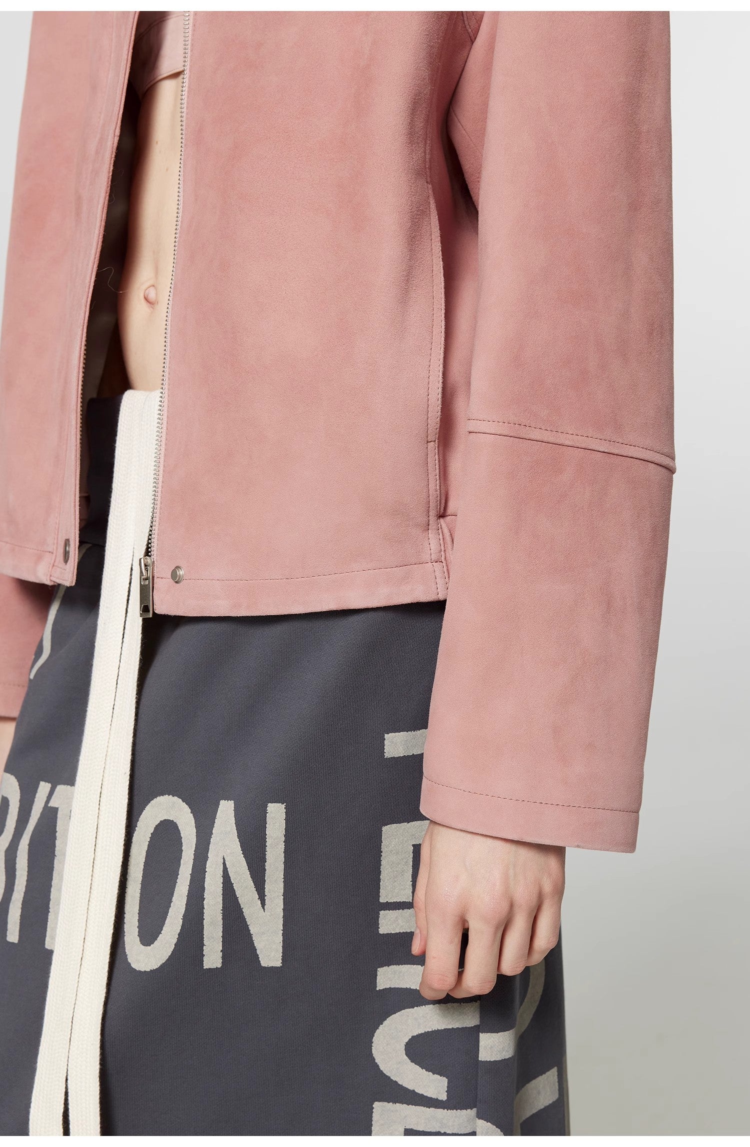 "Sweet Cherry Party"Imported Vintage Suede Lambskin Leather Jacket, Short-Cropped Genuine Leather