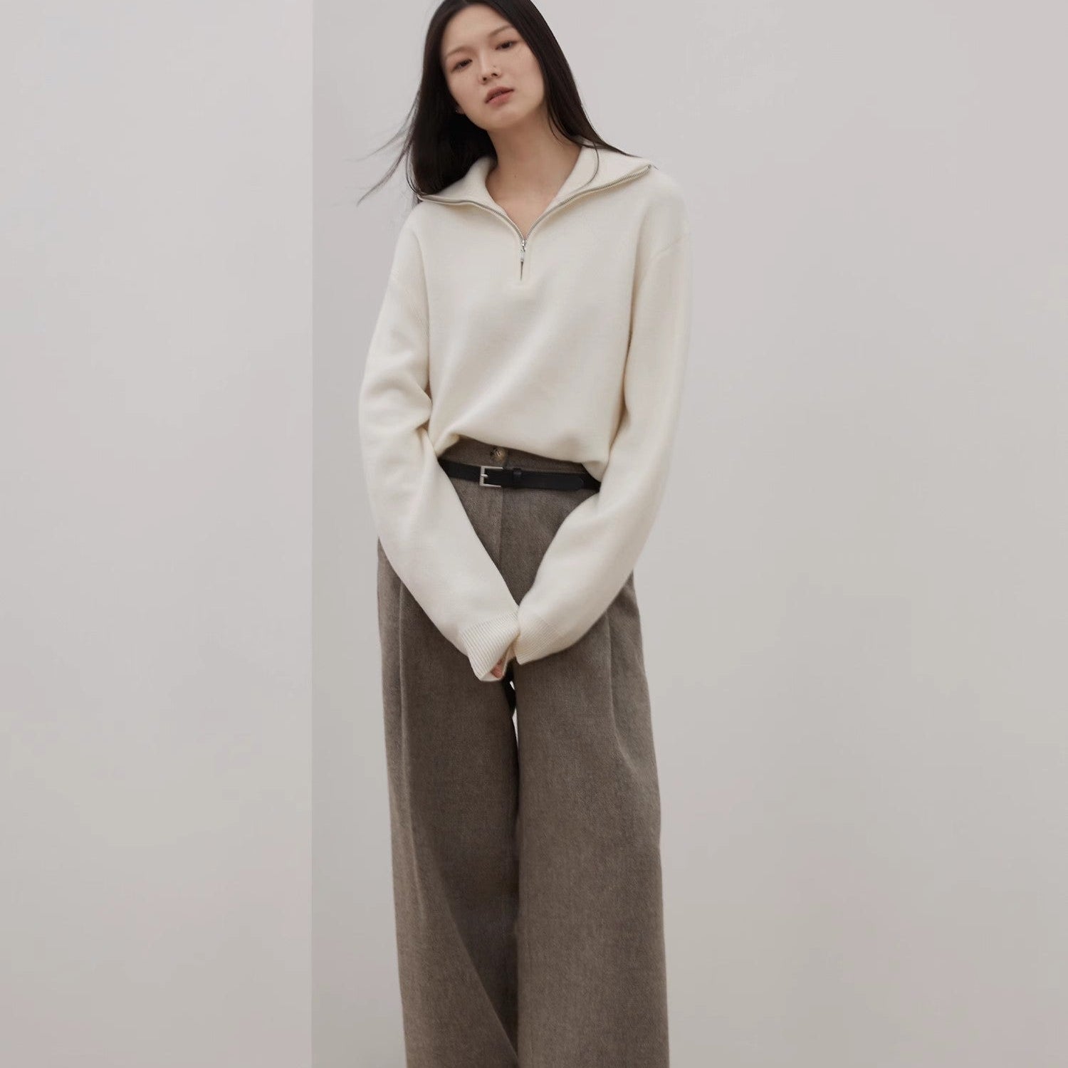 Merino Wool Lazy Loose Pullover Sweater Women's