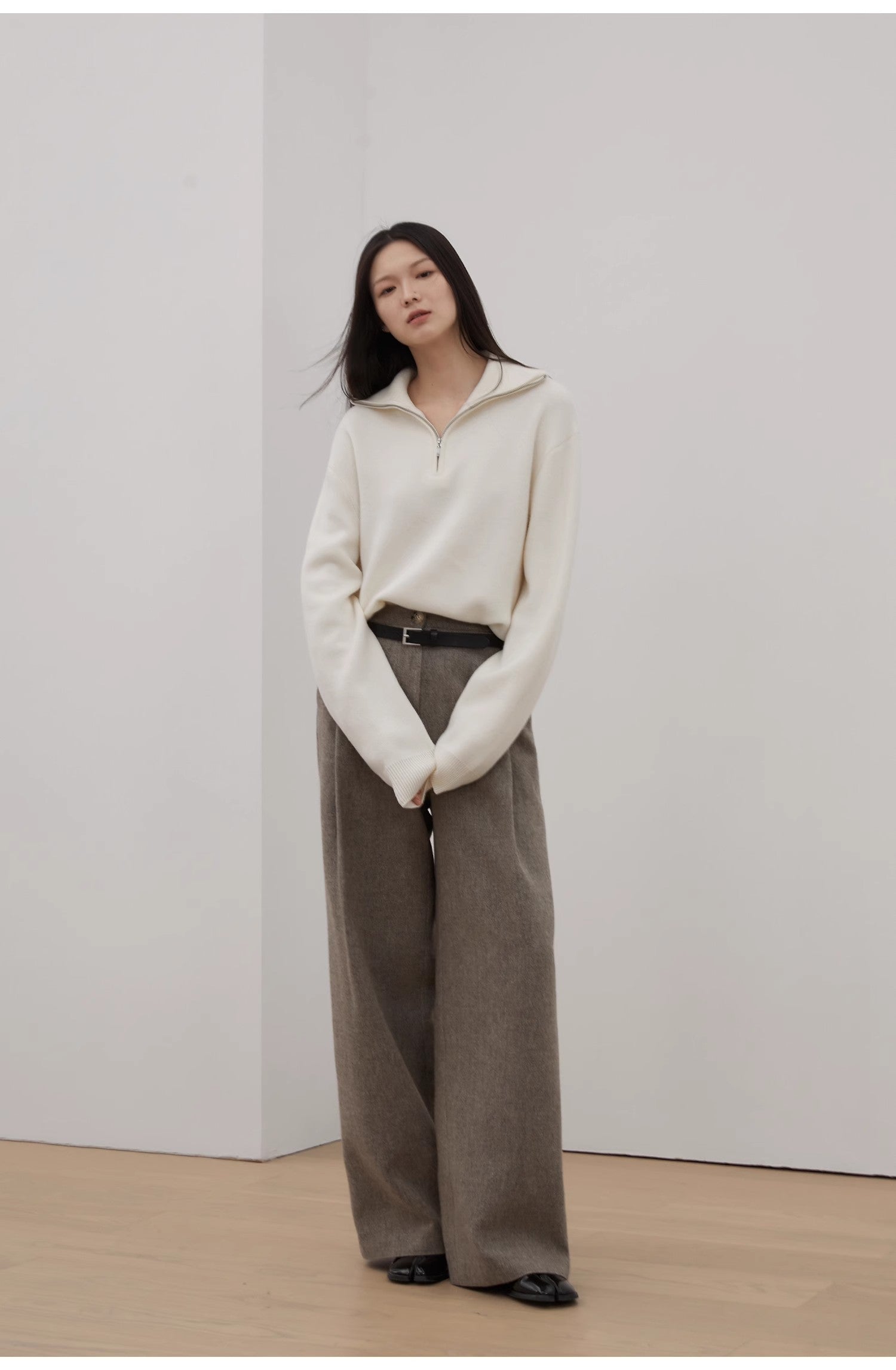 Merino Wool Lazy Loose Pullover Sweater Women's