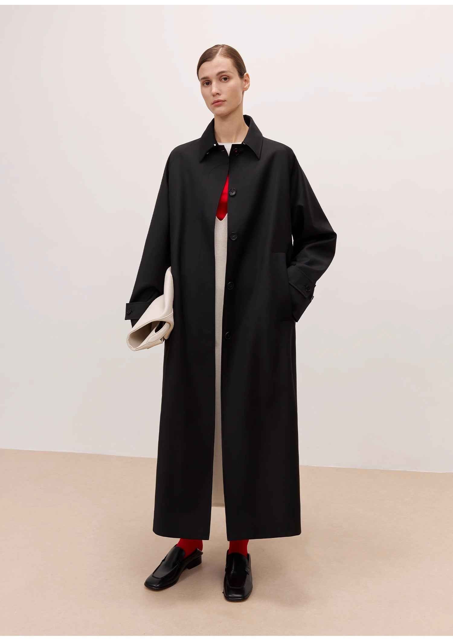 Women's Trench Coat Mid-Length British Wool Blend Petite-Friendly Overcoat
