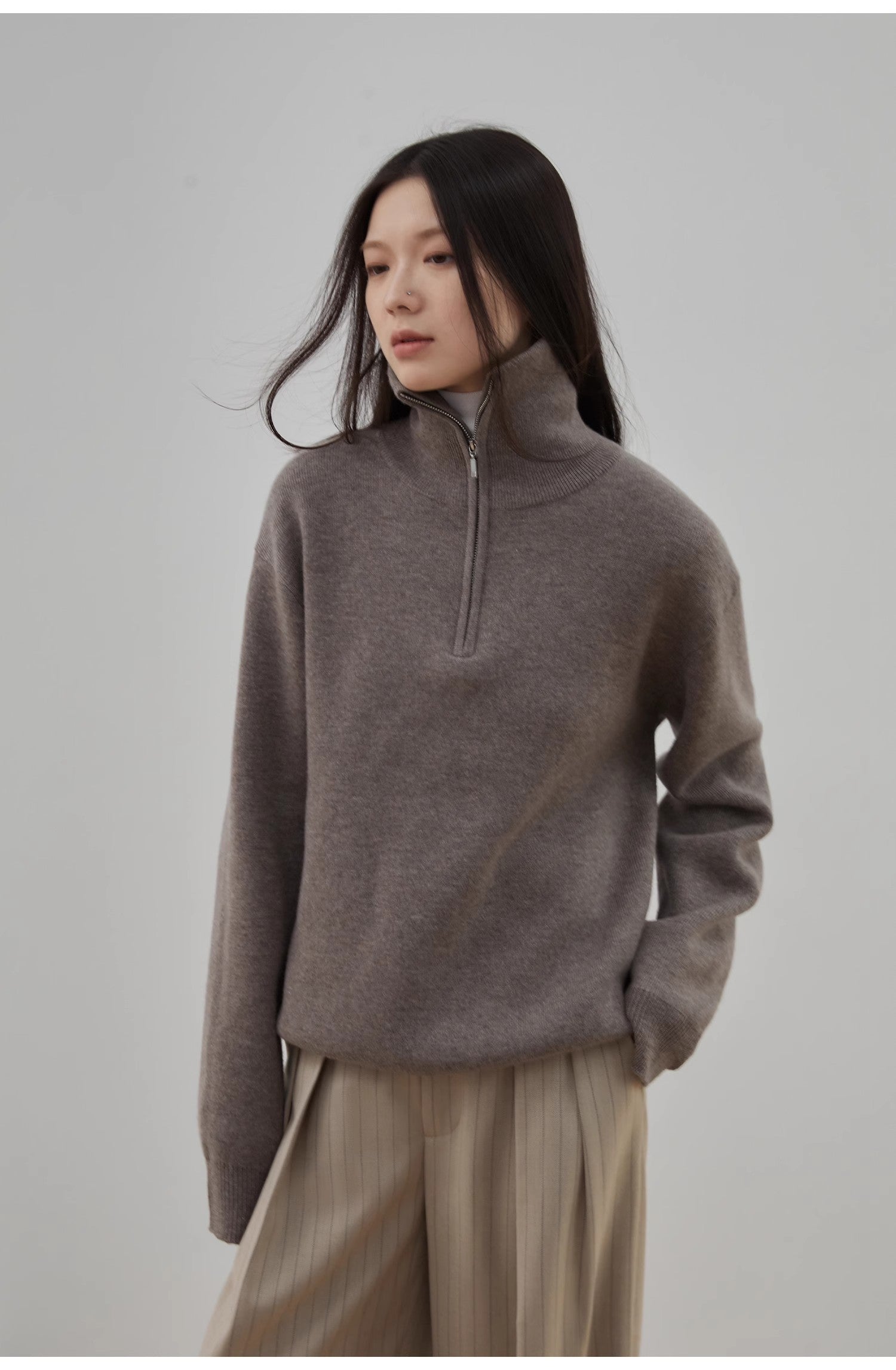 Merino Wool Lazy Loose Pullover Sweater Women's