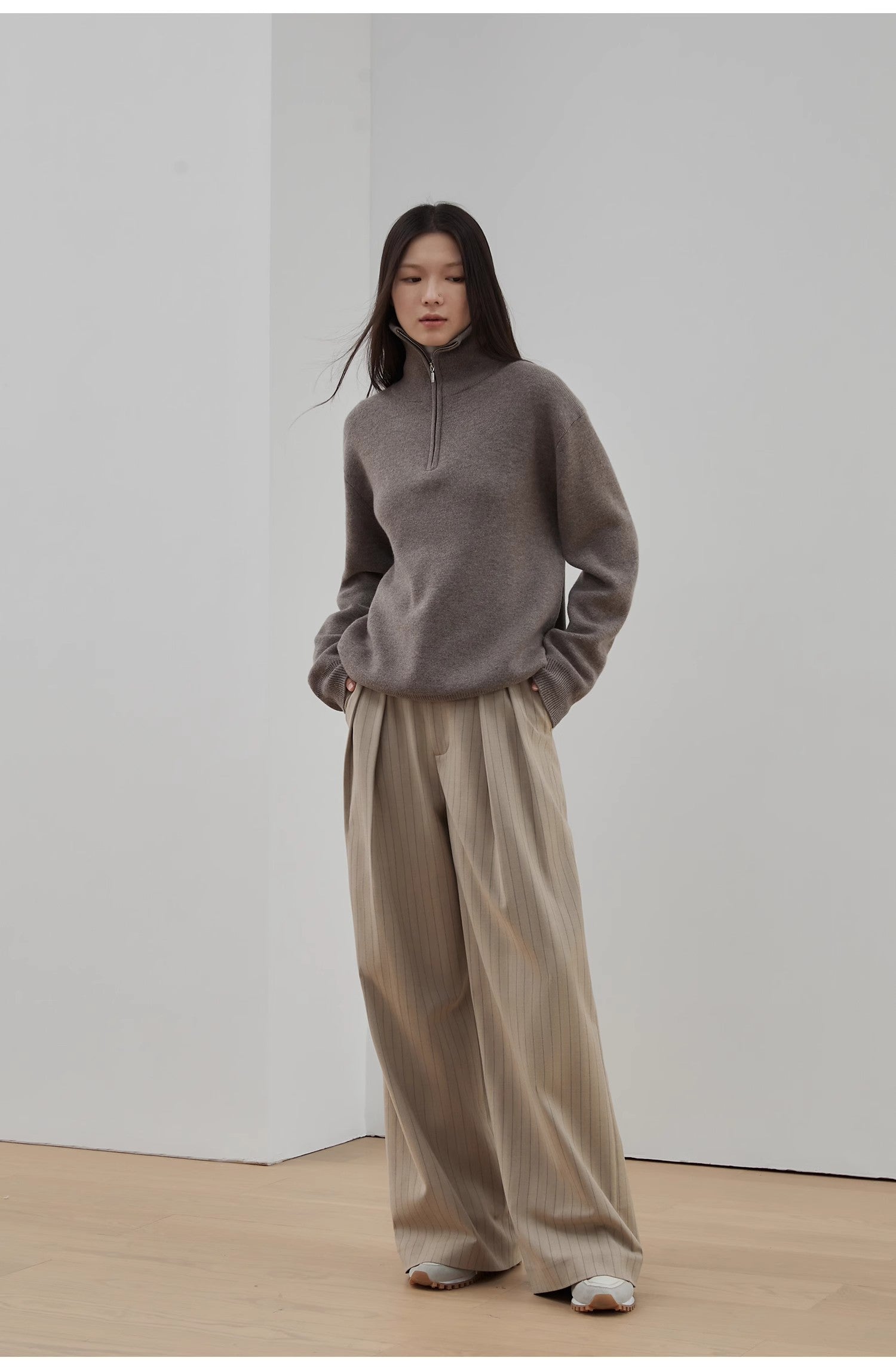 Merino Wool Lazy Loose Pullover Sweater Women's