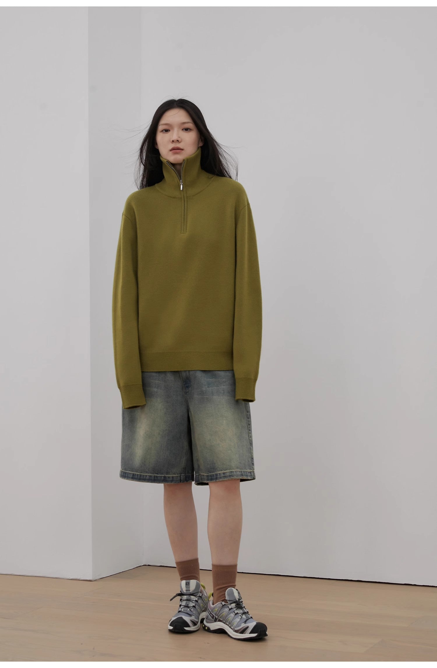 Merino Wool Lazy Loose Pullover Sweater Women's