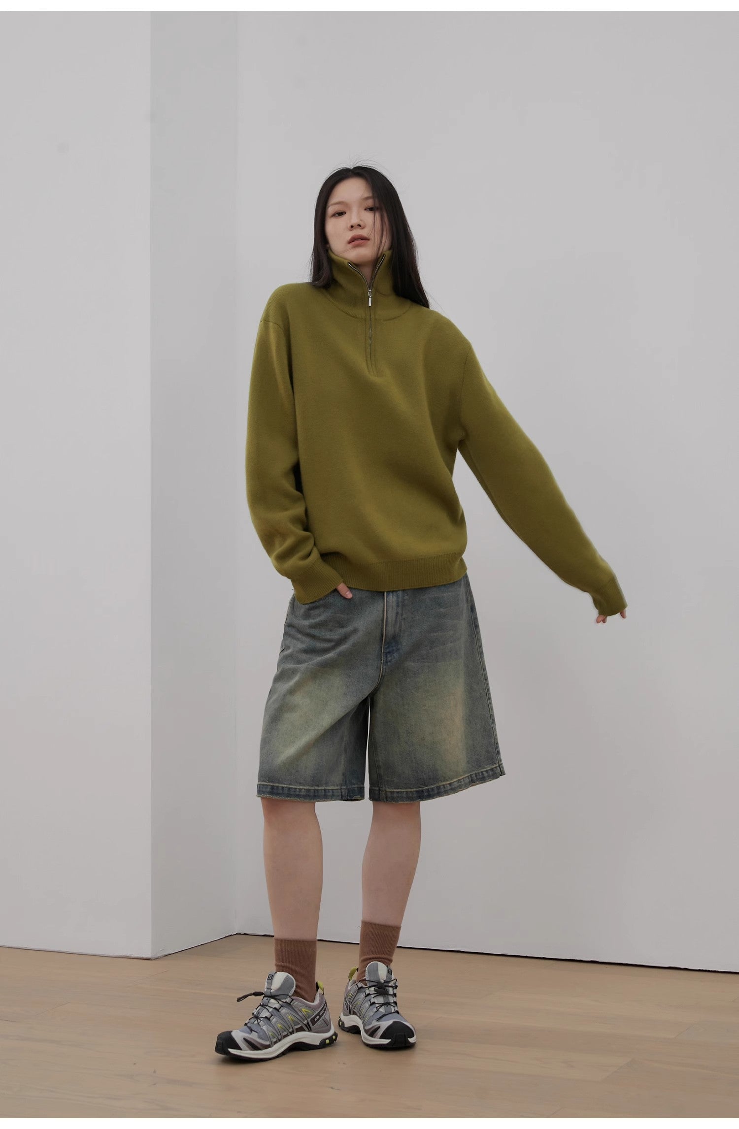 Merino Wool Lazy Loose Pullover Sweater Women's