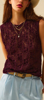 Burgundy Purple Crochet