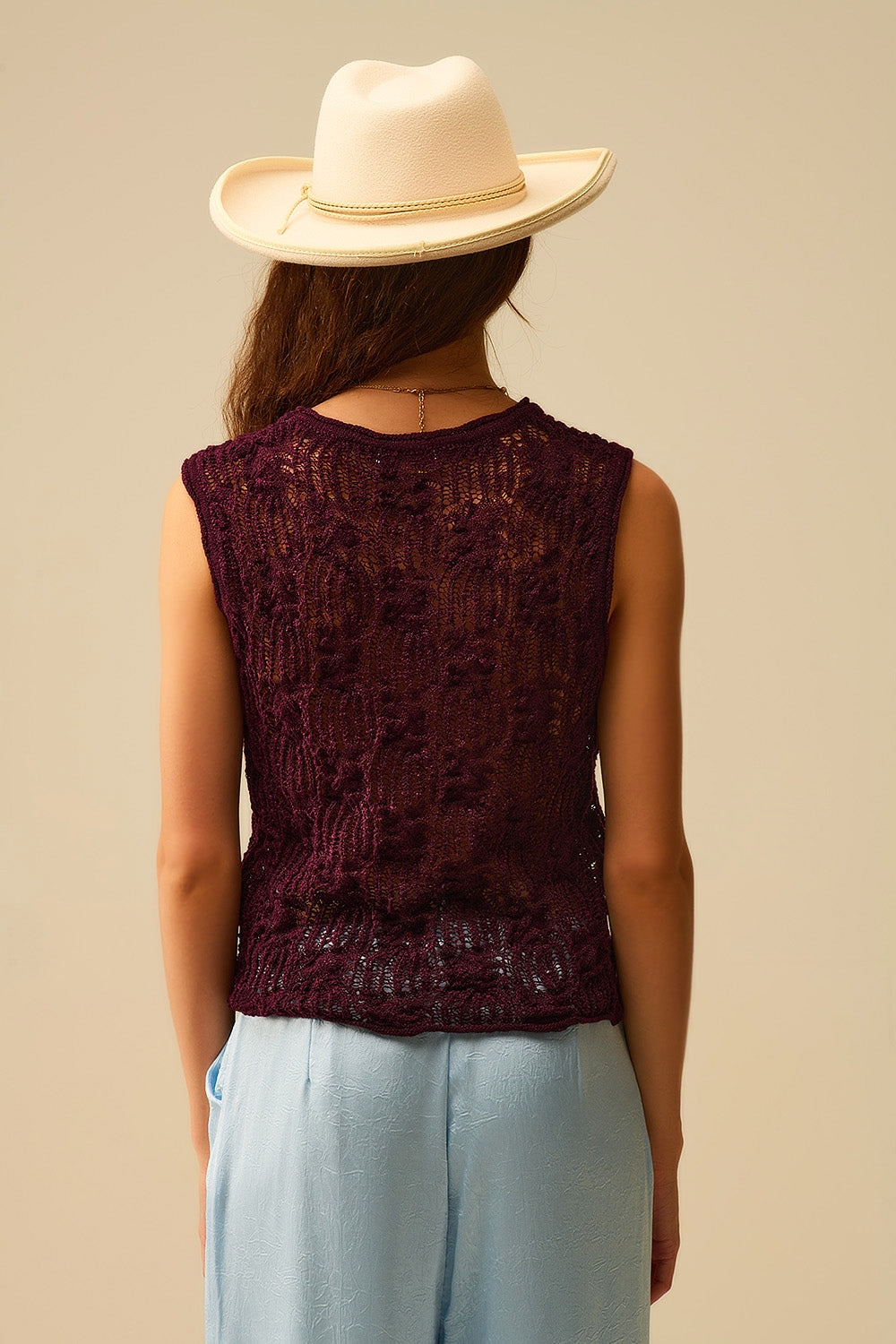 Burgundy Purple Crochet