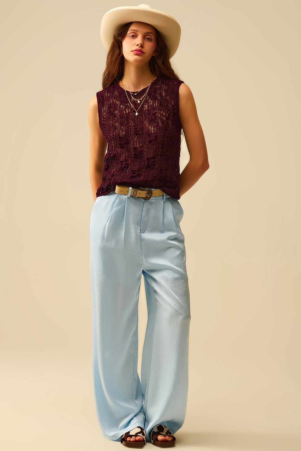 Burgundy Purple Crochet