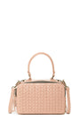 SUSU Woven Leather Crossbody Bag Pink Purse Women's Handbag