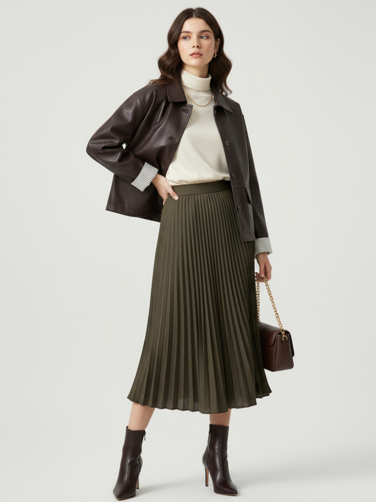 Retro PU Leather Jacket for Women