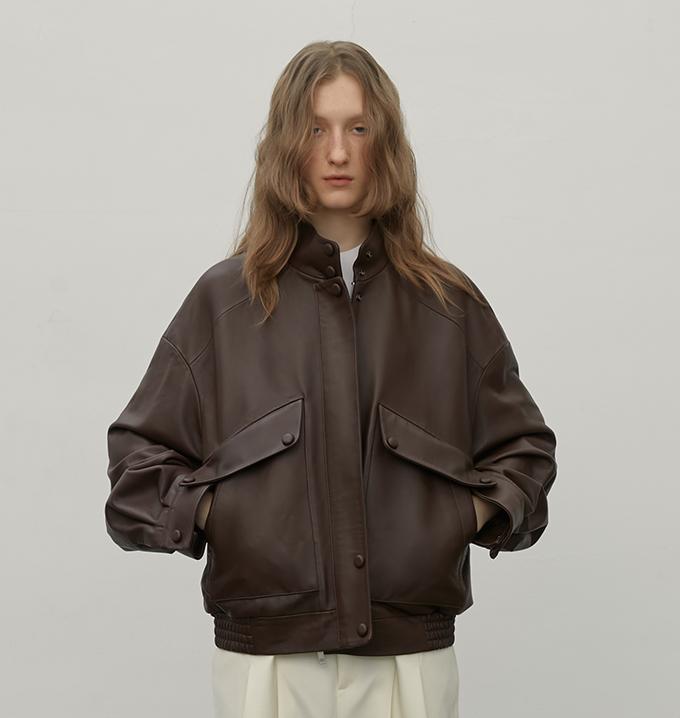 Fireladyfur Women's Genuine Sheep Leather Motorcycle Short Jacket