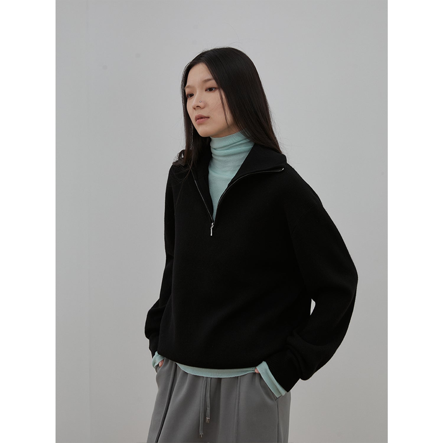 Merino Wool Lazy Loose Pullover Sweater Women's