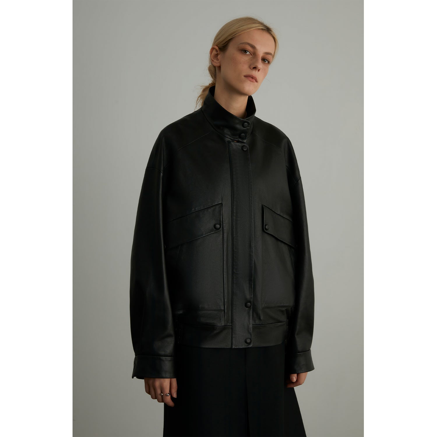 Fireladyfur Women's Genuine Sheep Leather Motorcycle Short Jacket