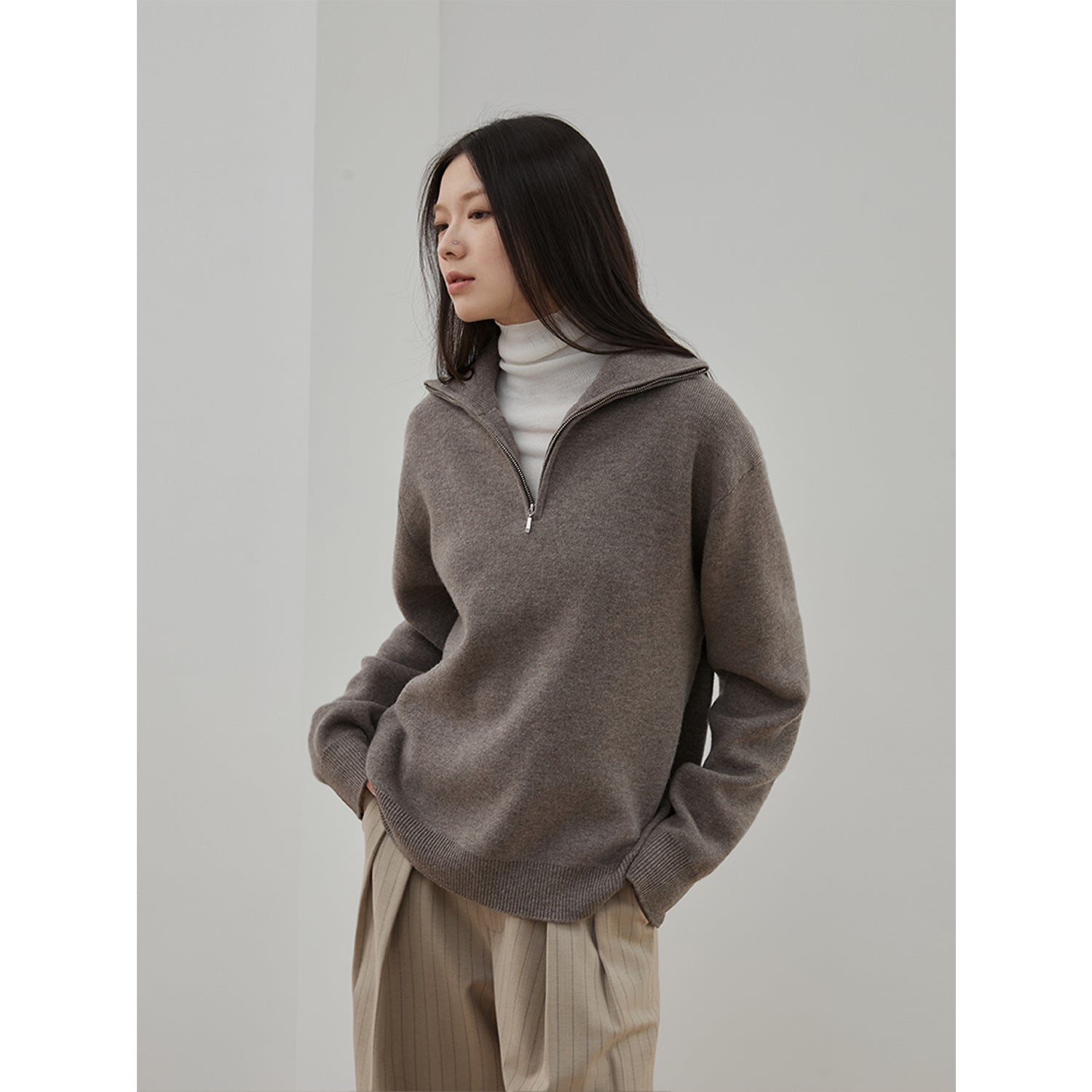 Merino Wool Lazy Loose Pullover Sweater Women's