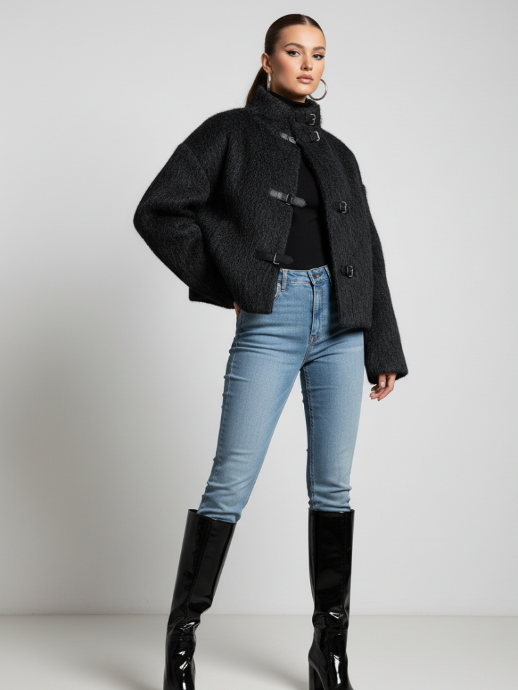 Short Wool-Feel Jacket, Upper West Side | Women - BYMANYC ® New York
