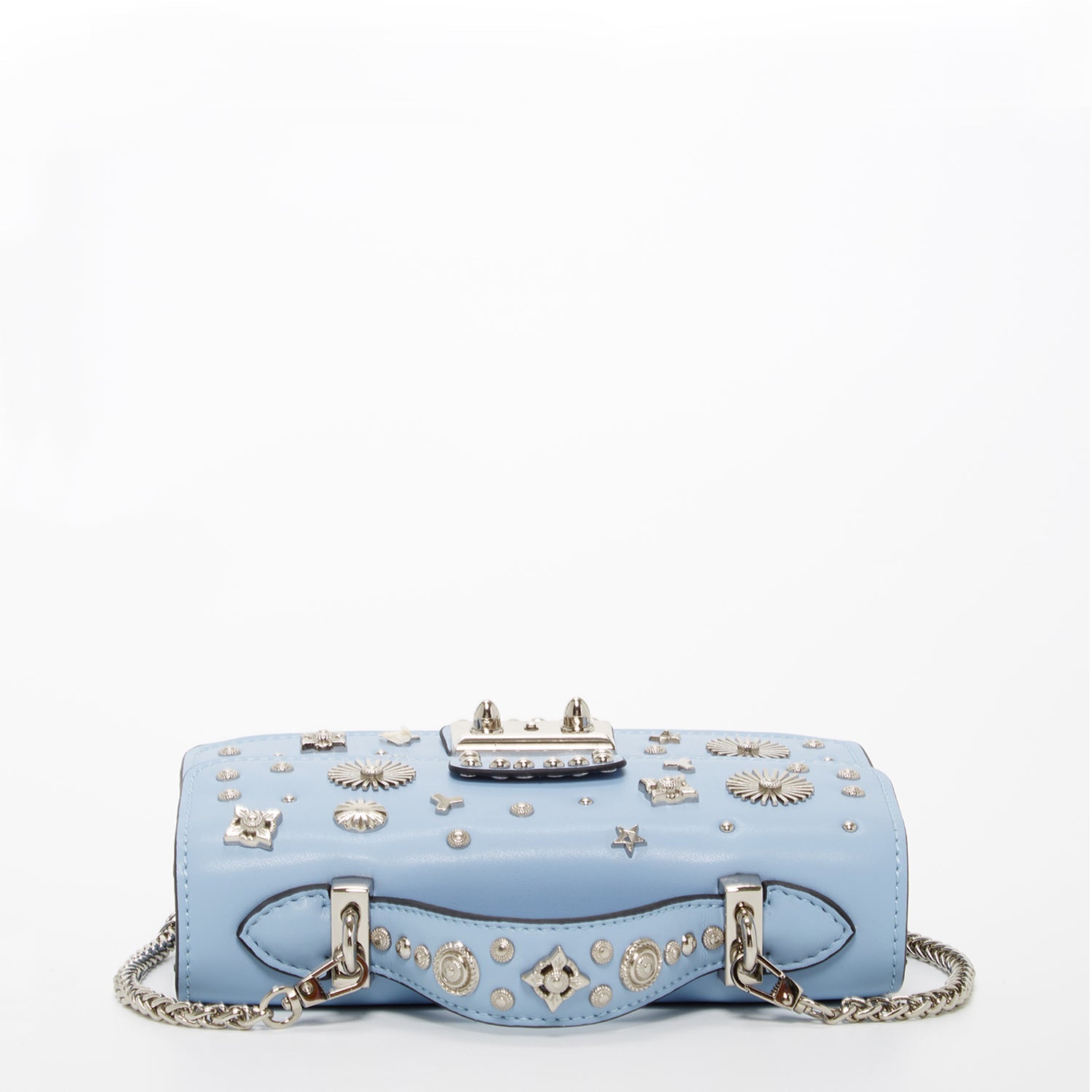 SUSU Studded Small Leather Crossbody Bag Sky Blue Purse Baby Blue Women's Handbag