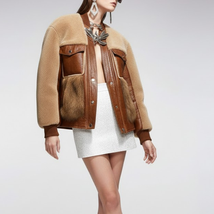 Women's Leather Fur Hybrid Jacket SOHO  BYMANYC ® New York