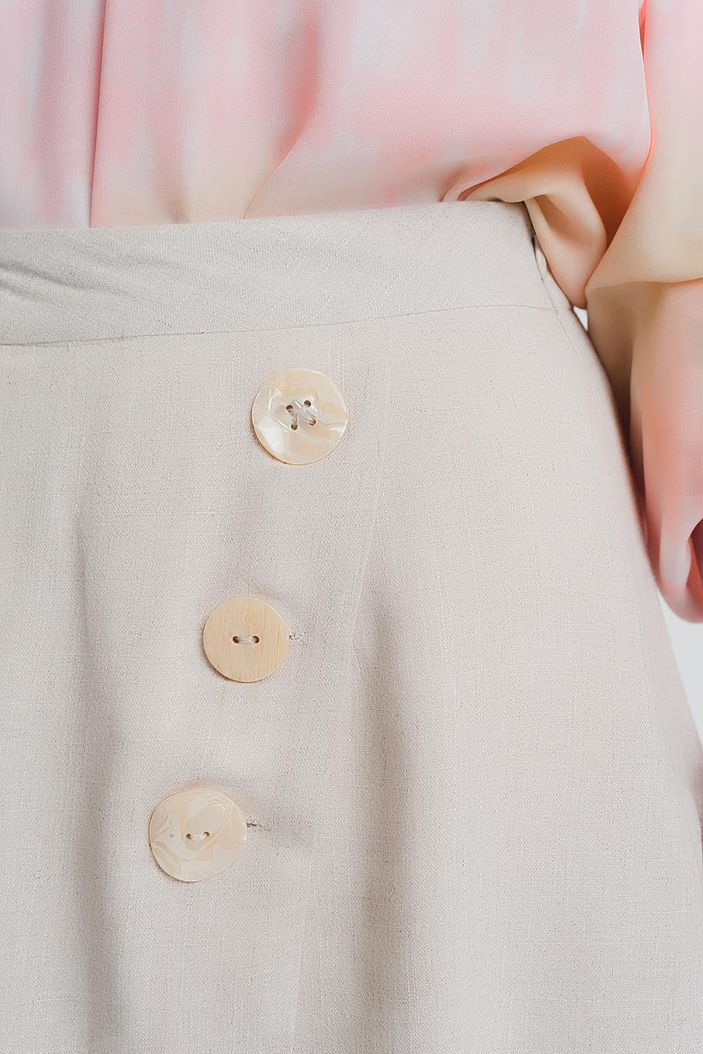 Button Detail Skirt/Shorts