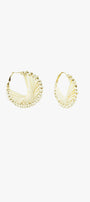 Cream Round Woven Earrings With Intertwined Motive
