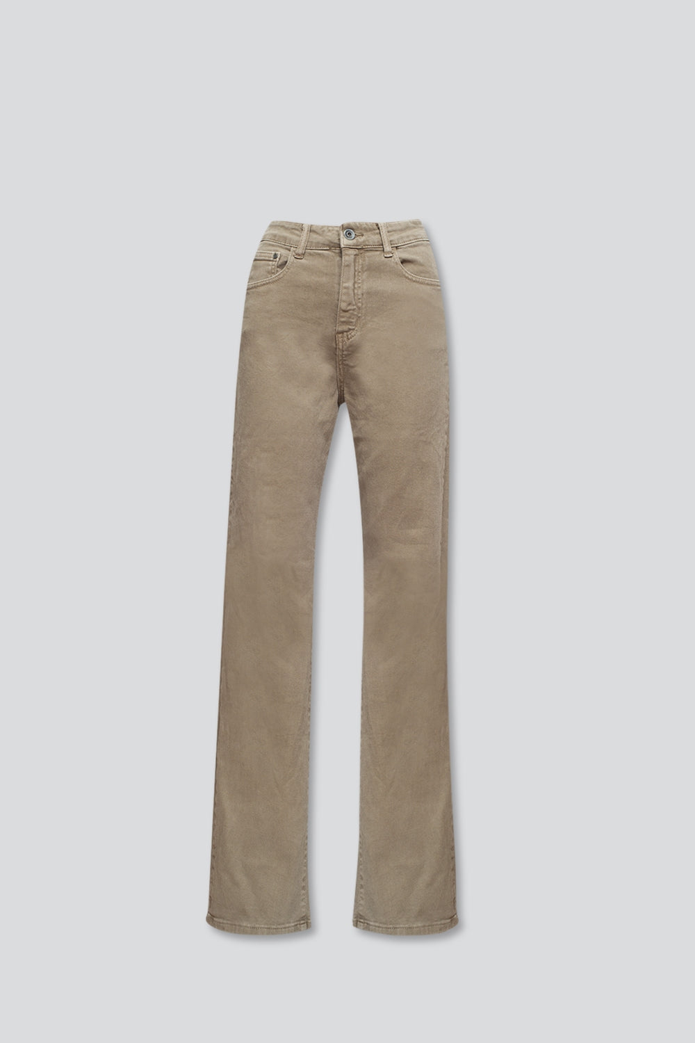 High Rise Slouchy Mom Jeans in Beige