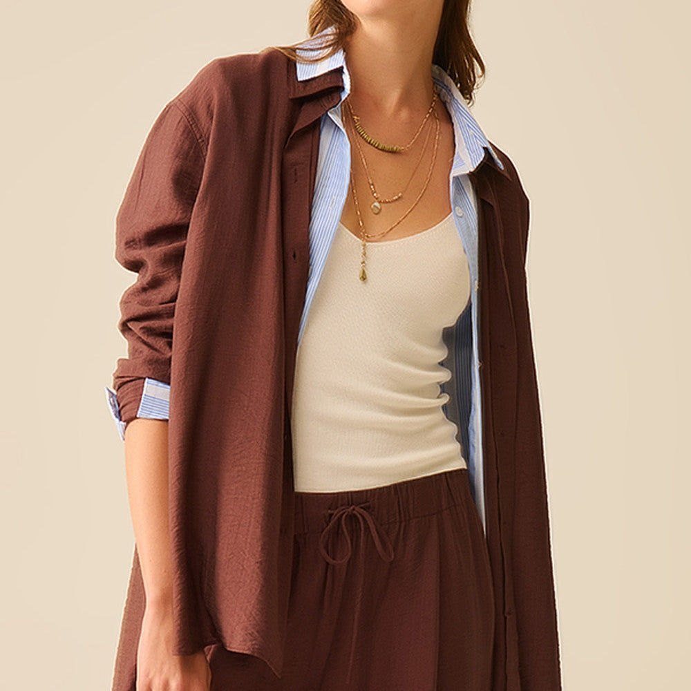 Brown Shirt Long Sleeves