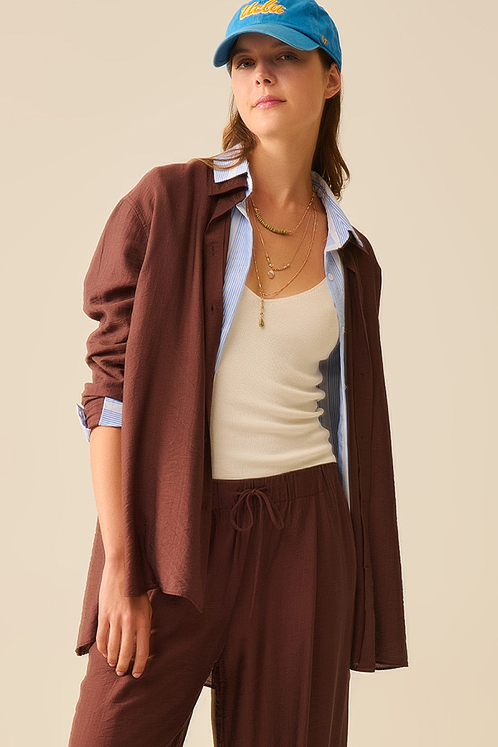 Brown Shirt Long Sleeves